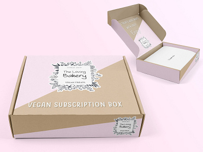 The Loving Bakery Vegan Subscription Box graphic design package design photoshop subscription box vegan