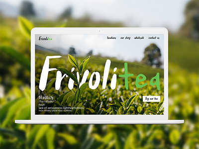 Frivolitea Website UI graphic design photoshop tea ui ui design website concept website design