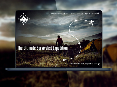 Ultimate Survivalist Expedition UI Design dailyui graphic design photoshop ui ui design uidesign website concept website design website ui