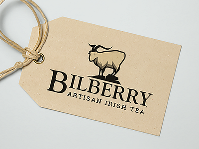 Bilberry Tea Logo brand branding design flat goat goat logo logo tea cup tea logo tea packaging vector