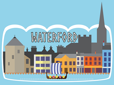 Waterford Snapchat GeoFilter flat illustration ireland irish snapchat snapchat filter vector waterford
