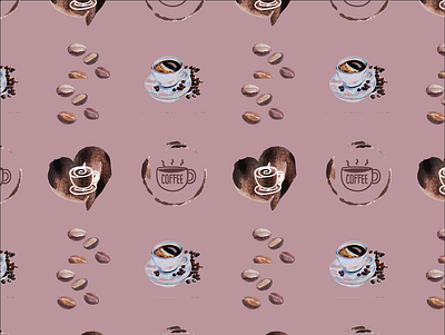 Coffee Pattern adobe illustrator design vector