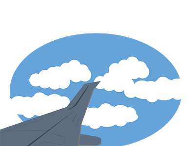 Landscape Vector - Airplane adobe illustrator design illustration