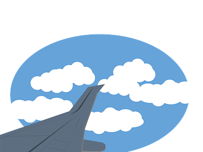 Landscape Vector - Airplane adobe illustrator design illustration
