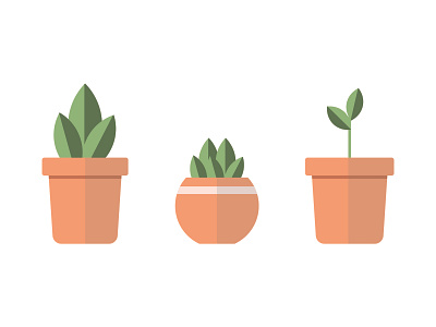 Potted Plants 01 illustration vector