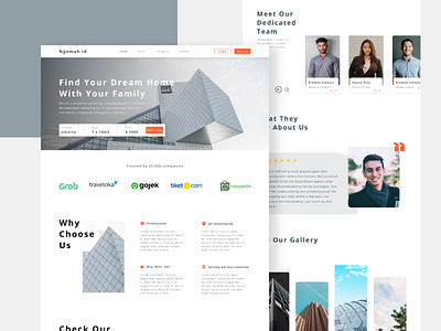 ngomah.id Real Estate Web Concept graphic design ux