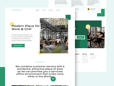 GreenSpace Coworking Web Concept branding graphic design ux