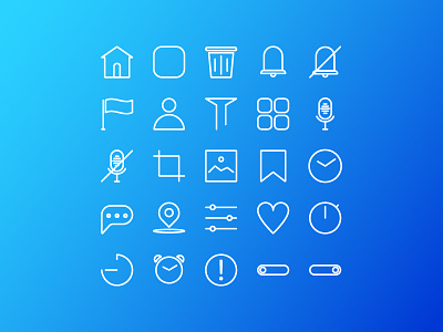 User Interface Line Style Icon animation app design icondesign icondesigner iconography identity mobile ui ux