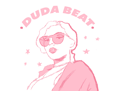 Duda Beat 2d 2d art desenho design digital illustration duda beat girl illustration pink rabisco singer