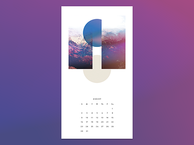 Calendar Design - August calendar collage digital collage