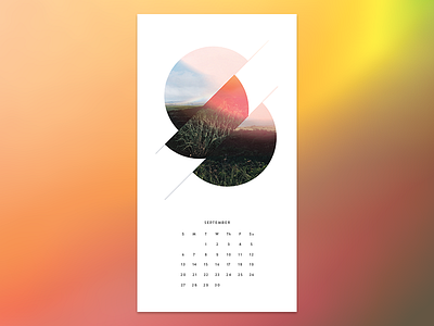 Calendar Design - September calendar collage digital collage