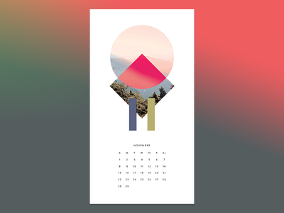 Calendar Design - November calendar collage digital collage