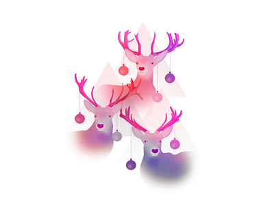 Christmas Deer Illustration