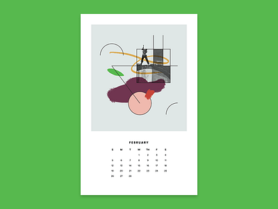 February calendar collage colour design digital digital collage geometry shapes