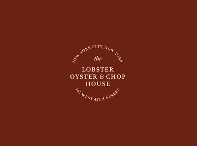 The Lobster Oyster & Chop House Logobadge badge logo badgedesign brand identity branding lobster logo logodesign logomark logotype minimalism restaurant seafood typography visual identity