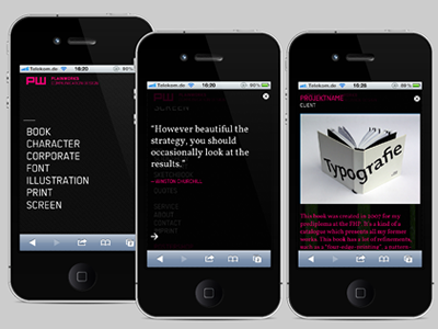 mobile site mockup