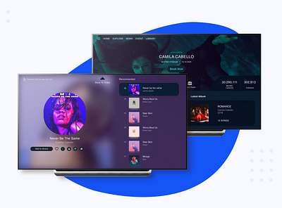 SISSH : TV Streaming app design music streaming tv app ui ux