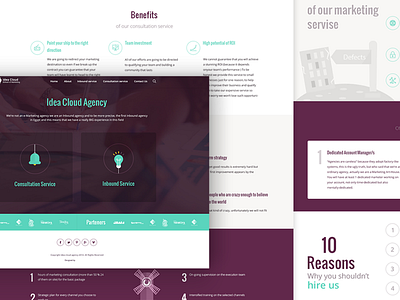 Idea cloud agency website agency design pages webdesign