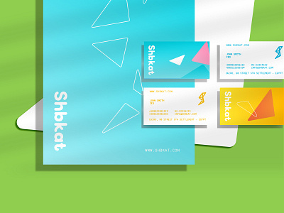 Shbkat Brand identity brand identity branding branding and identity branding design business card design hosting logo stationery