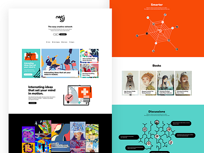 Nasj UI/UX Design branding design illustrations index index page nasj platform social media ui uidesign ux web design web illustraitons webdesign website