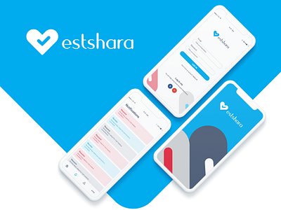 Estshara Mobile App - UI/UX Design app apple brand identity branding consulting design estshara interface logo logo design medical mobile app notification ui uiux user interface