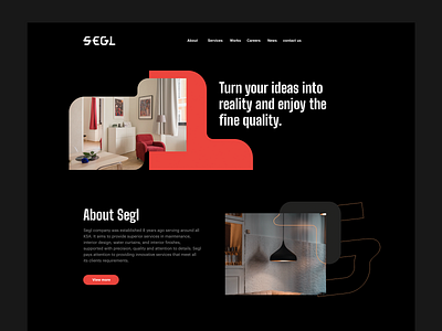 SEGL Brand identity design construction finishing products interaction segl ui ui ux uiux user experience user interaction user interface ux web design