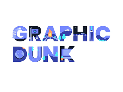 Graphicdunk animate font animation flat fun illustration typography