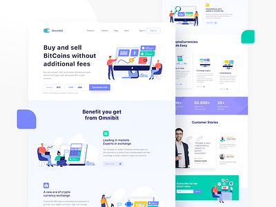 Illustration Pack For Cryptocurrency Market Landing Page By Muarif For 