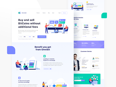 Illustration pack for cryptocurrency market Landing Page bitcoins branding cryptocurrency flat illustration landing page ui web website