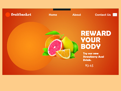 Fruit Drink Shop UI Design