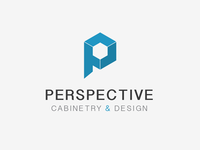 Prespective Logo branding cabinet cabinetry interior design logo perspective typography