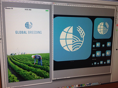 App Launch Screen & Icon agriculture app crops farming icon ios iphone launch screen logo wheat