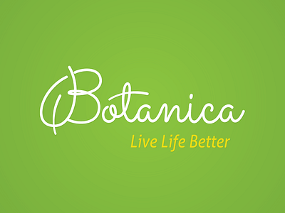 Botanica- Logotype botanical brand branding handwritten identity leaf logo logotype organic script wellness