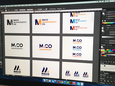 MACO - ReBrand brand branding building construction identity logo m maco management mark