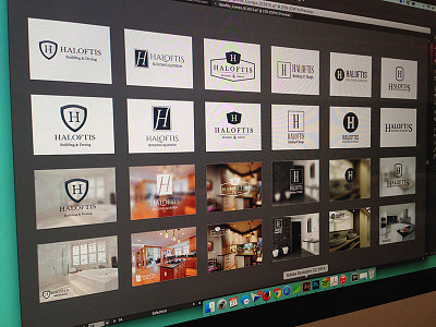 Haloftis Logo Exploration branding construction exploration homes logo