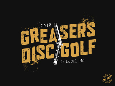 2018 Greasers Disc Golf Club disc golf greasers grit grunge knife logo outsiders ponyboy rumble shirt sodapop switchblade
