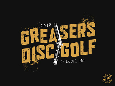 2018 Greasers Disc Golf Club disc golf greasers grit grunge knife logo outsiders ponyboy rumble shirt sodapop switchblade