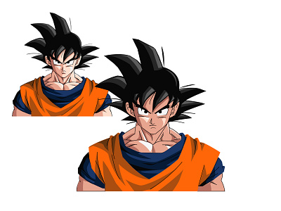 Goku Dragon Ball Z 2d art adobe illustrator cartoon character design illustration tracing vector