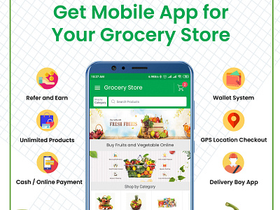 Get mobile application for your grocery store app app ui branding design graphic design grocery grocery app grocery app ui grocery online mobile app design online grocery shopping ux