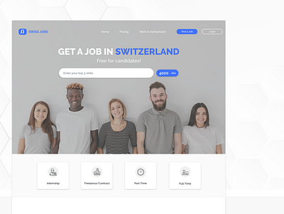 Swiss Jobs branding design icon logo typography ui design uiux ux webdesign