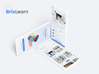 BrixLearn | Learning mobile app adobe xd app branding concept courses creative design dribbble learning app minimal mobile app mobile ui mobile uiux typogaphy ui ui design uiux