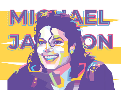 Michael Jackson pop art portrait illustration michael jackson pop art popart portrait vector wpap wpapart