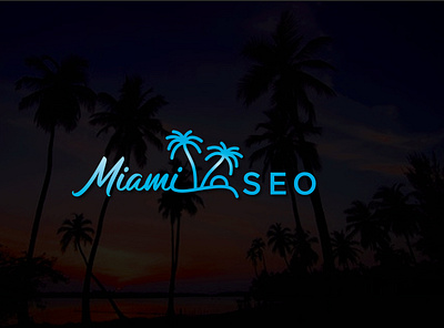 Miami SEO blue display brand brand identity branding corporate fiverr flat icon illustrator logo minimal minimalist streetwear typogaphy
