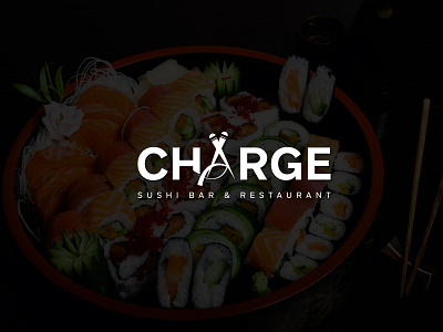 CHARGE Sushi Bar Restaurant adobe brand donald trump fiverr flat icon illustrator leo messi logo messi minimal minimalist template tramp typogaphy
