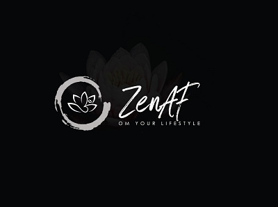 ZenAF beauty fiverr flat icon logo minimalist nature spa typogaphy yoga
