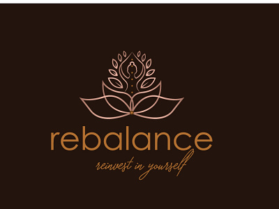 rebalance adobe beauty brand fiverr flat icon logo minimal minimalist nature yoga