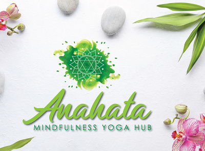 Anahata display adobe beauty fiverr flat icon illustrator logo minimal minimalist nature yoga