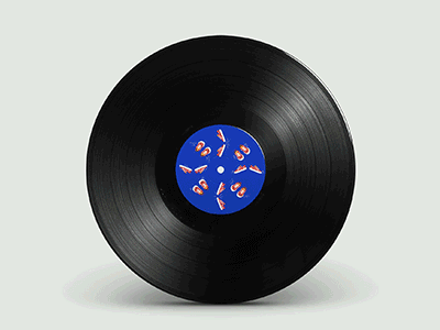 Put on your red shoes and dance the blues. animated gif animation design illustration vinyl record