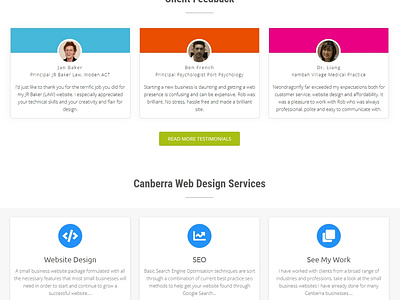 Web Design Section Testimonials design web