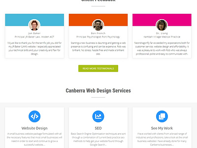 Web Design Section Testimonials